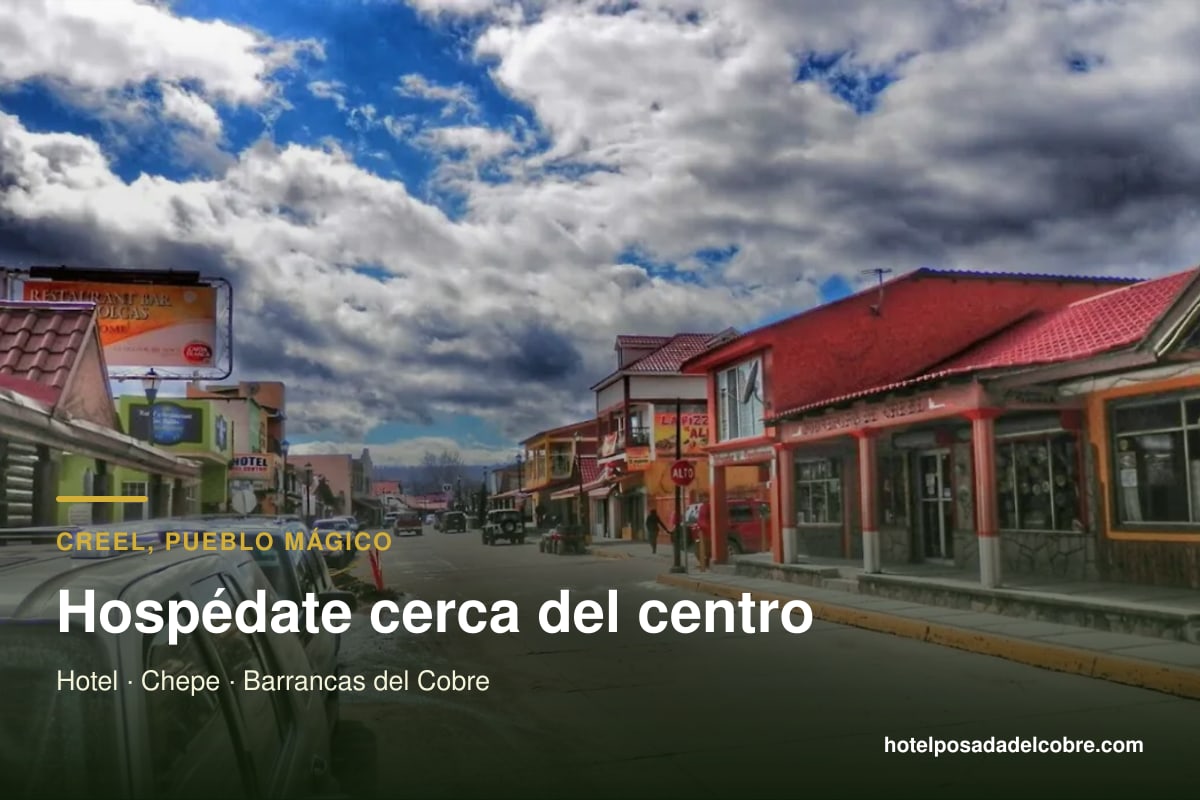 Hotel en Creel Pueblo Mágico cerca del centro, del Tren Chepe y Barrancas del Cobre