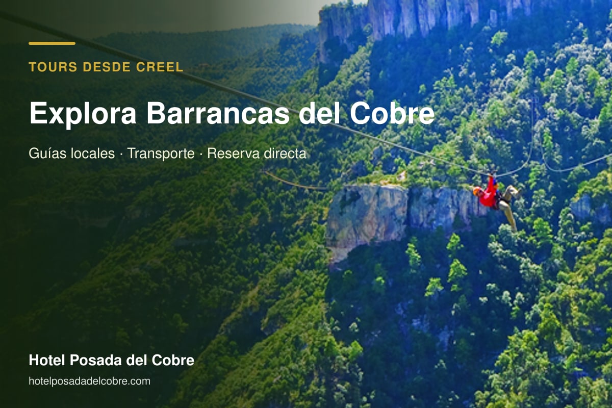 Tours a Barrancas del Cobre desde Creel con guías locales y transporte